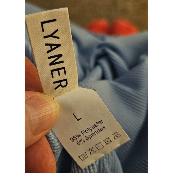 Lyaner Womens Blue Bodycon Tie Knot Cutout Maxi Dress Size Large Side Split - Picture 11 of 11